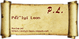 Pályi Leon névjegykártya